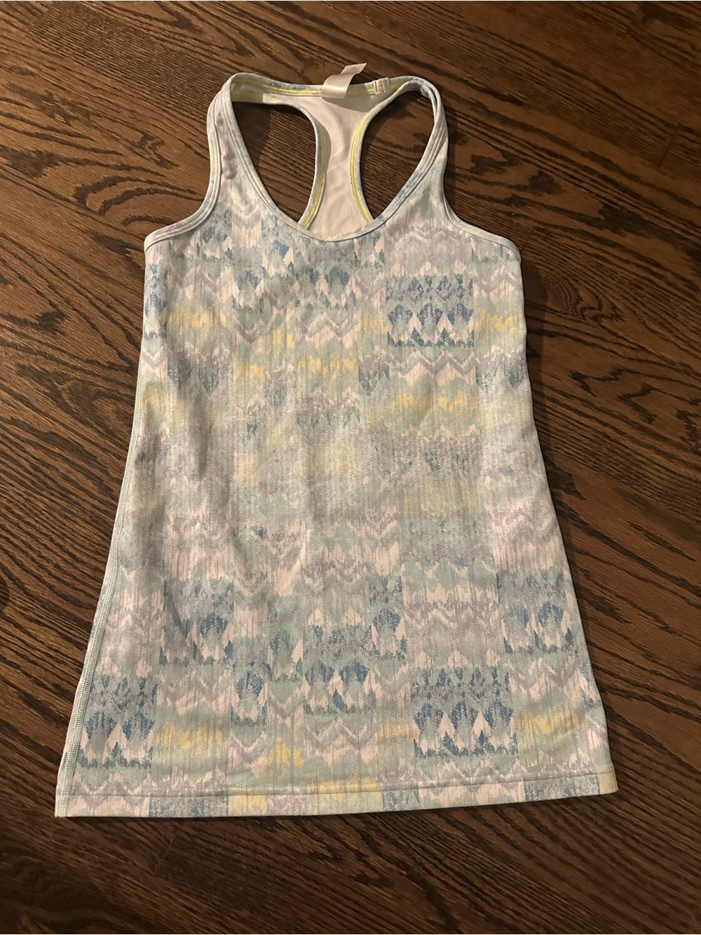Ivivva Light Blue Patterned Racerback Tank